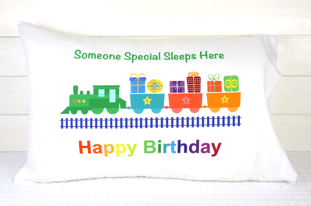 Birthday Train Pillowcase